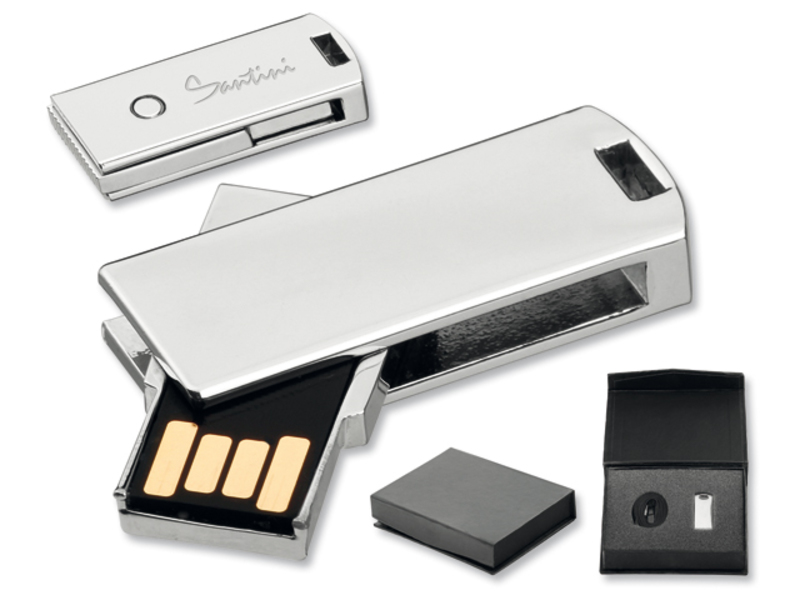 USB FLASH 41 USB FLASH from metal 8 GB Santini, 2.0, Silver