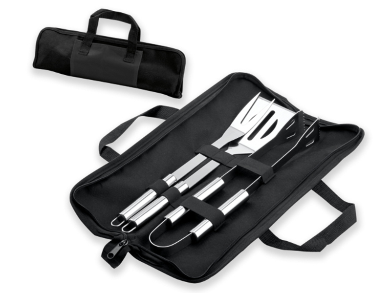 BARBECUE BBQ set in a case, Black