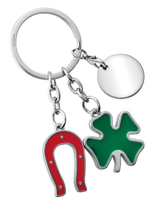 KEYCHAIN FOUR-LEAVE CLOVER HORSESHOE