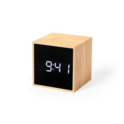 Bamboo desk clock, alarm
