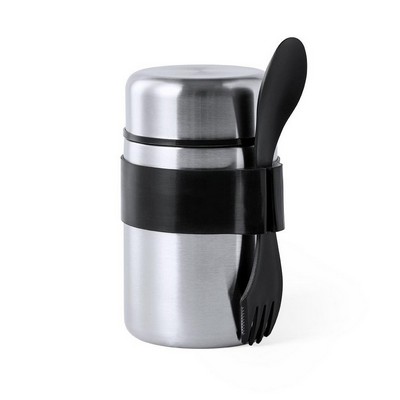 Thermo food container 500 ml, cutlery