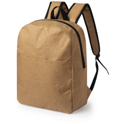 Laminated recycled paper backpack