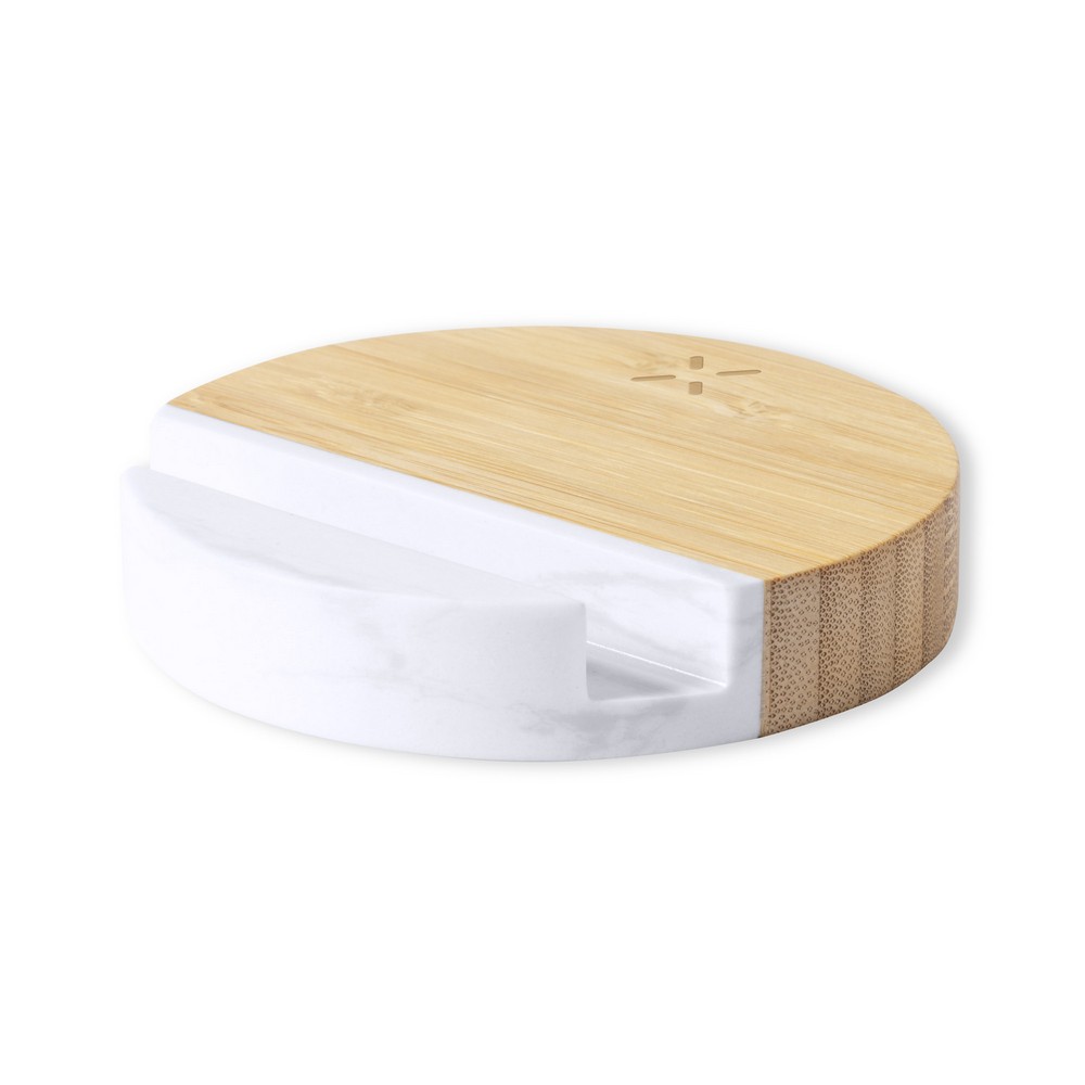 Bamboo wireless charger 15W, phone stand
