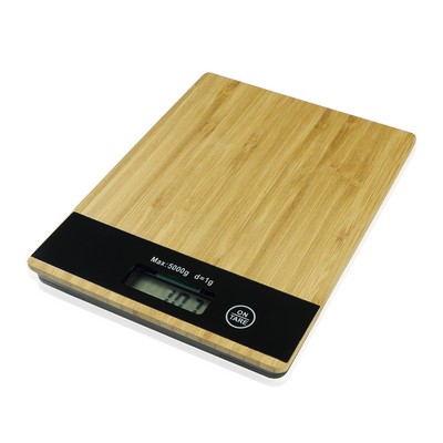 Kitchen scale with bamboo front part | Beck