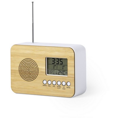 Desk clock with alarm, radio