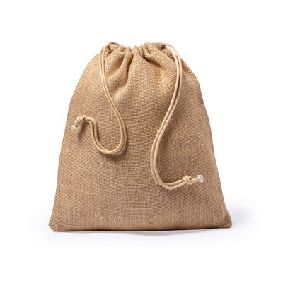 Big jute drawstring bag
