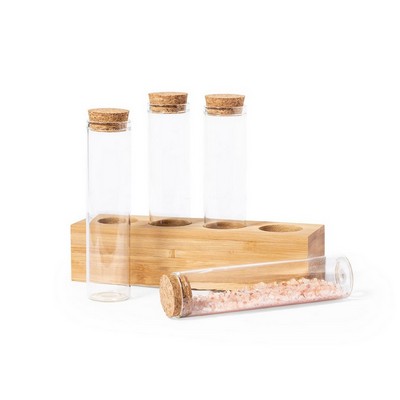 Bamboo spices container set