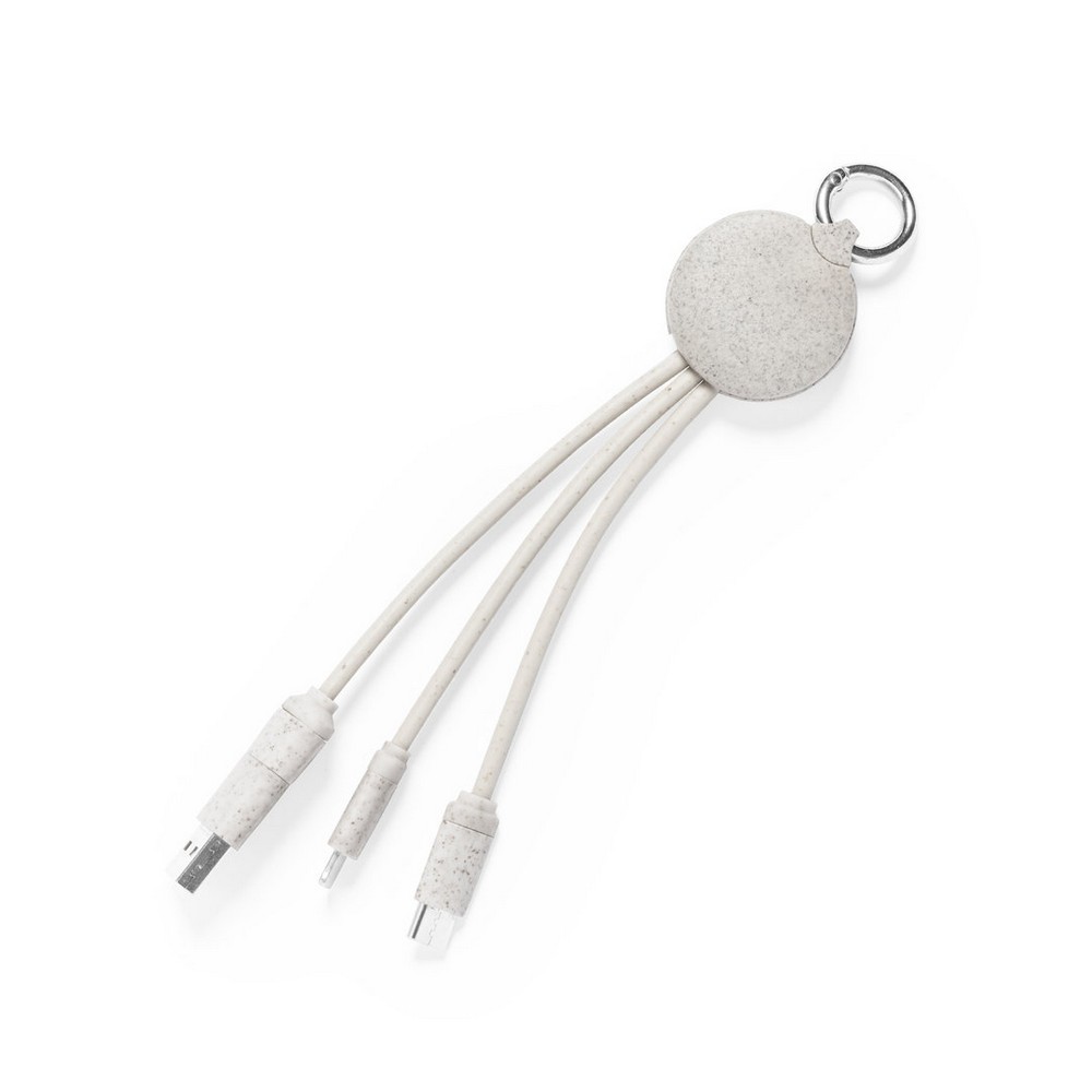Wheat straw charging cable