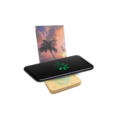 Bamboo wireless charger 10W, photo frame