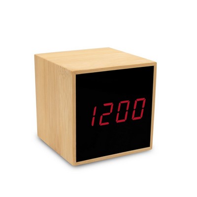 Bamboo desk clock with alarm | Katherine