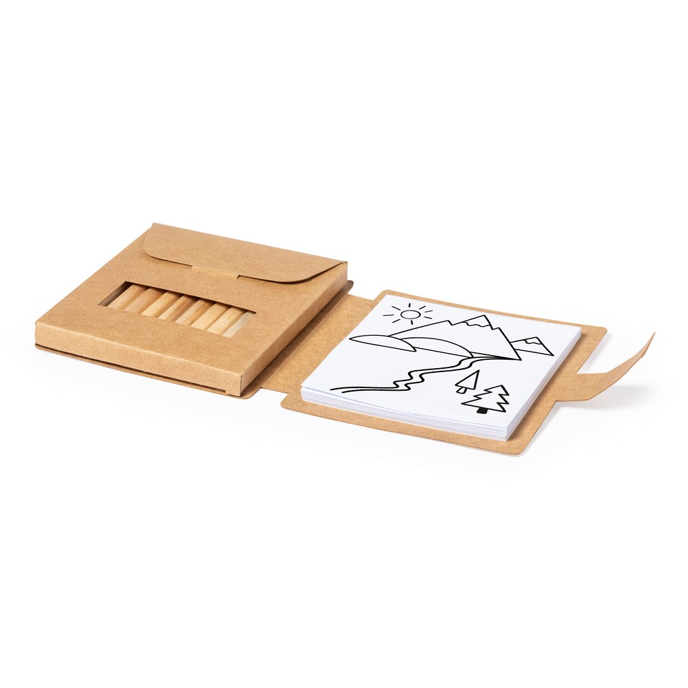Recycled cardboard colouring set, coloured pencils