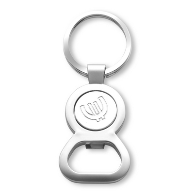 Keyring with shopping cart coin, bottle opener