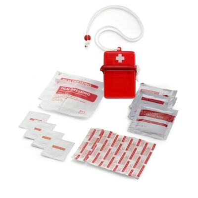 First aid kit in waterproof case, 14 pcs