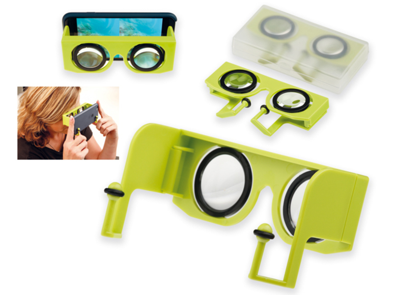OCULARS plastic virtual reality glasses in box, Light green