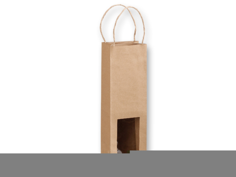 NATURA III wine paper bag, Natural