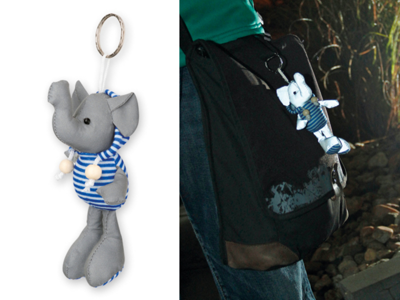 DUENA plush toy keyring - reflective, Blue