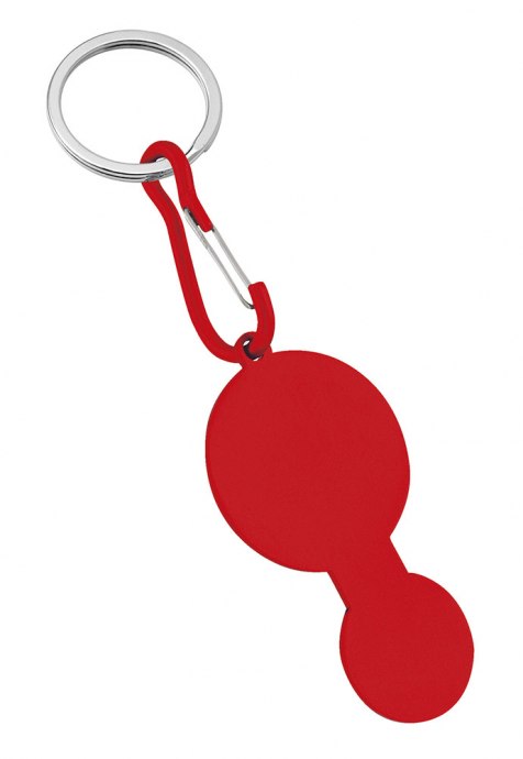 KEYCHAIN TROLLEY- ALUMINIUM RED- NO BOX