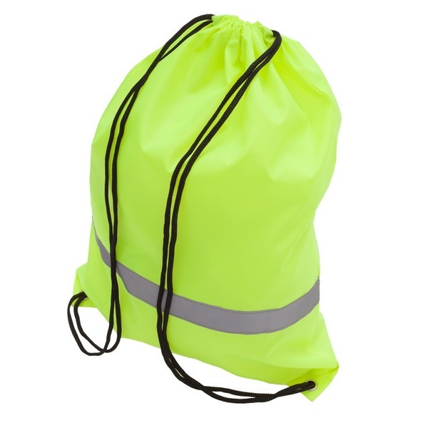 PROMO REFLECT retractable backpack with reflective strap,  yellow