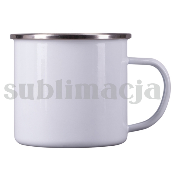 ODIS 500 ml enamel mug with sublimation coating, white