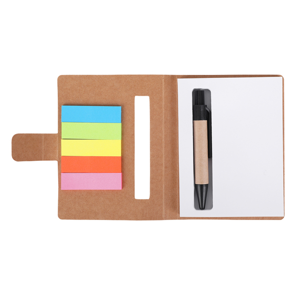 ECO BOOK notebook 80x110 / 100 clean pages and ballpoint pen,  beige