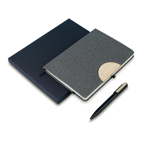 FOLD notepad and pen set, grey