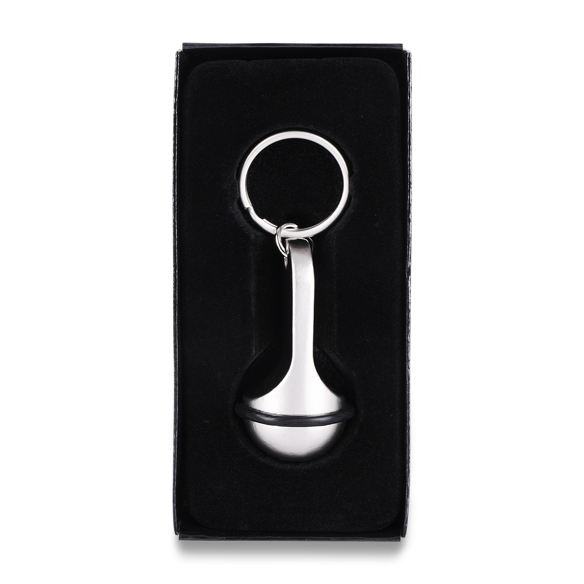 OLD metal key ring,  silver