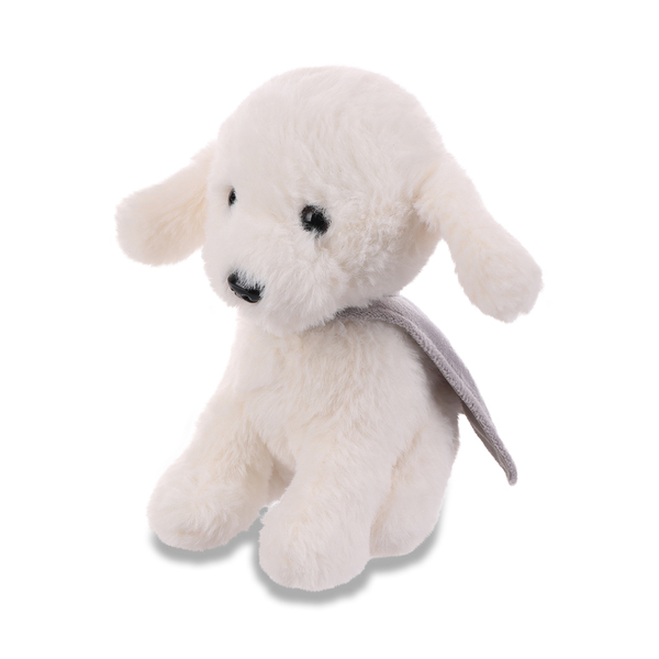 LANDO plush dog, white