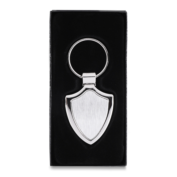 EMBLEM metal key ring,  silver