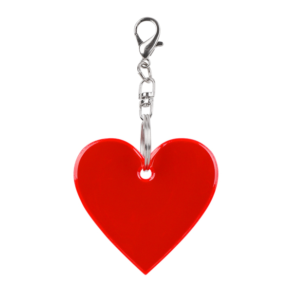 AFFECTION reflective key ring,  red
