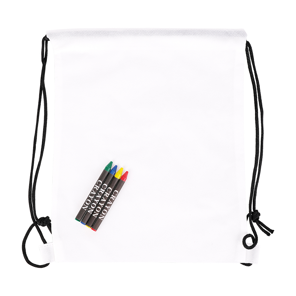 CRAYONME backpack with wax crayons,  white