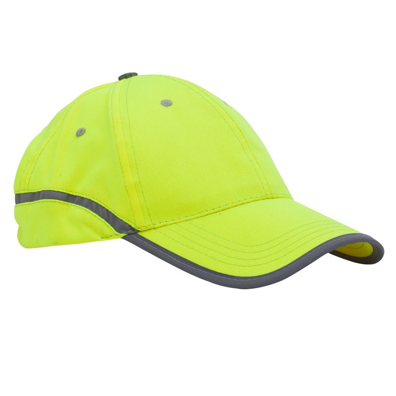 BE ACTIVE hat with reflective stripe,  yellow