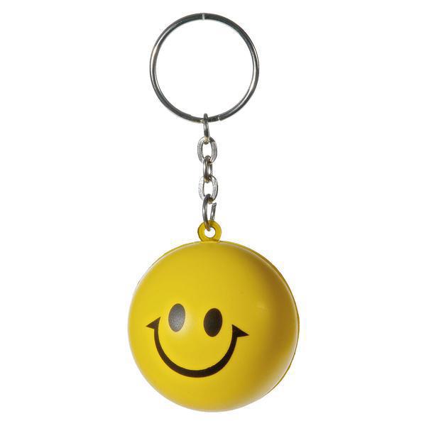 HAPPY RING anti-stress toy key ring,  yellow