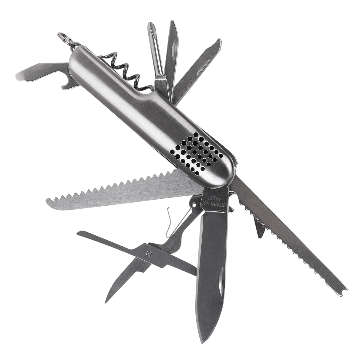 SINGEN pocket knife 13 functions,  silver