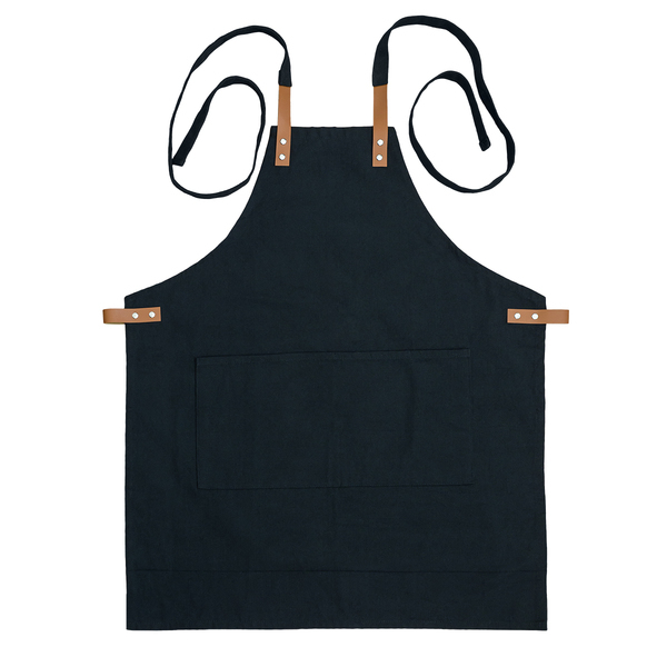 MASTERI cotton apron, black
