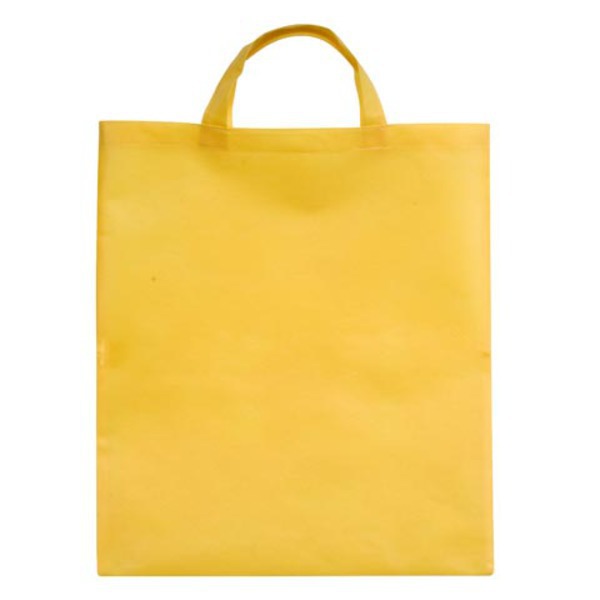BASIC shopping bag made of nonwoven fabric,  yellow