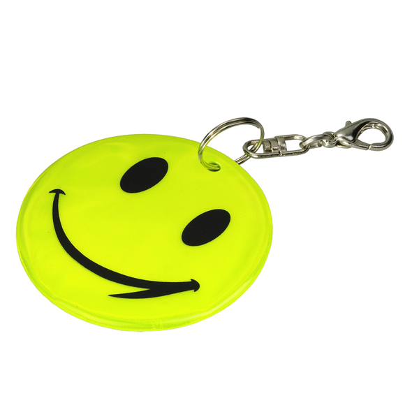 HAPPY KEY reflective key ring,  yellow
