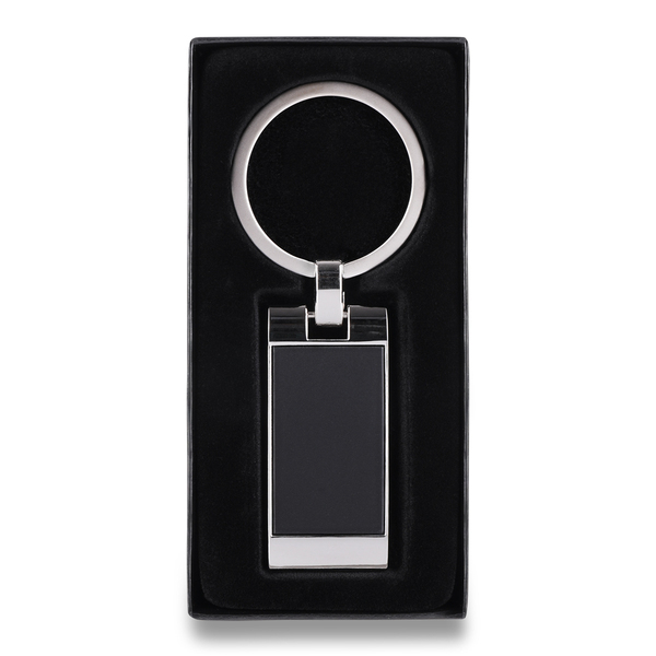 FORTE metal key ring,  black