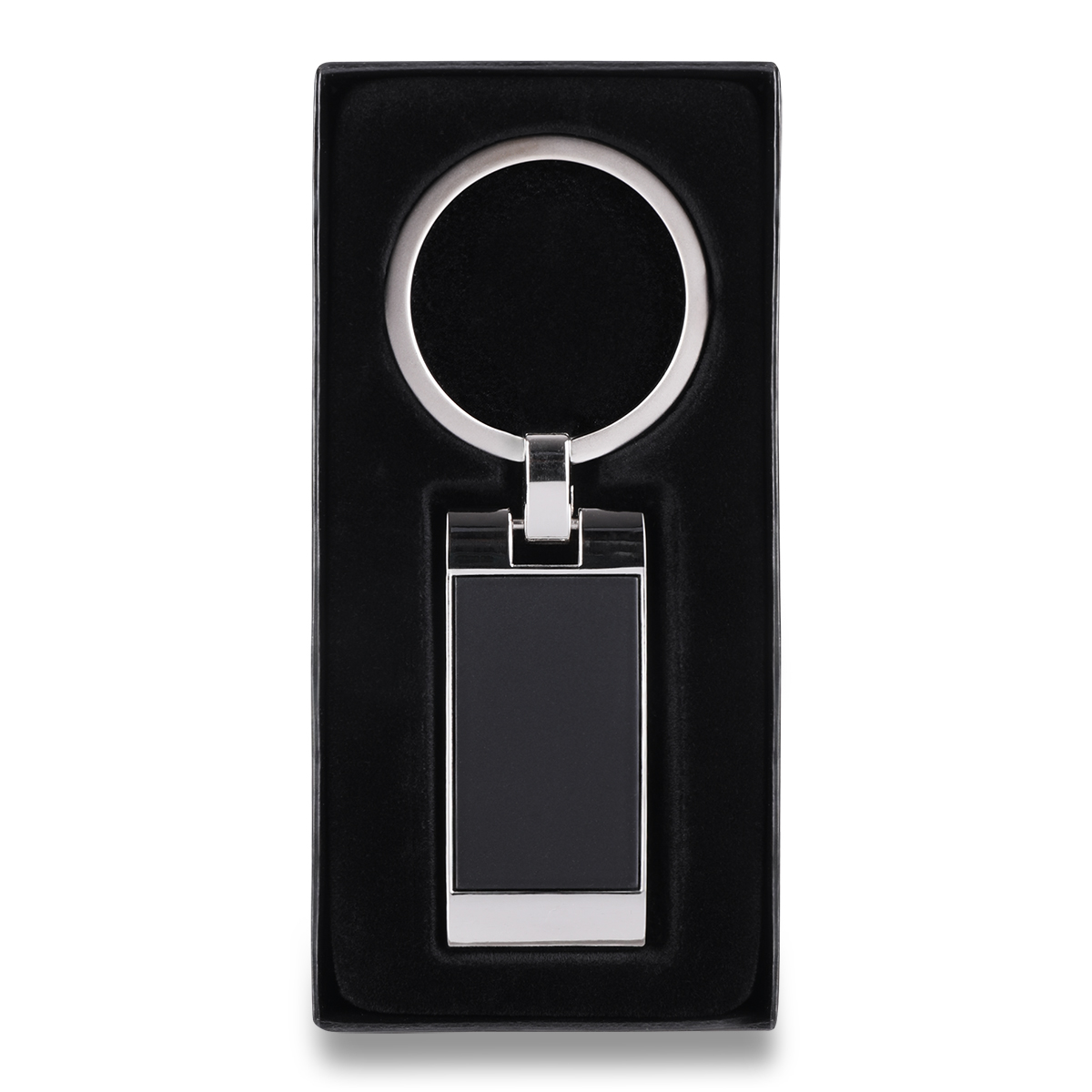 FORTE metal key ring,  black