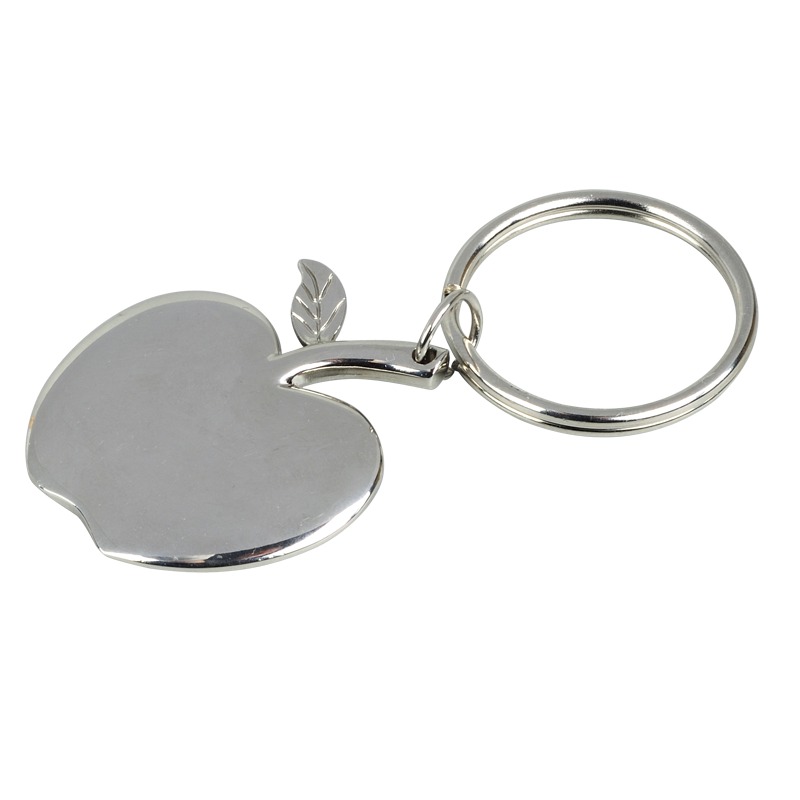 APPLE RING metal key ring,  silver