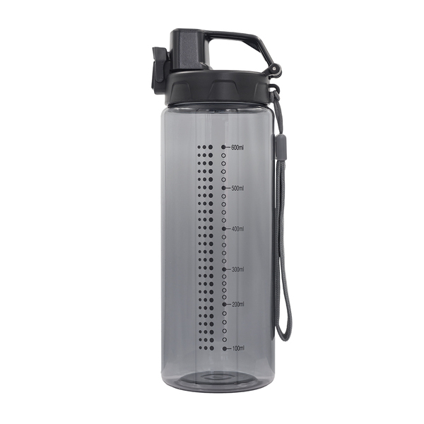 FEELSOGOOD sports bottle 600 ml,  black/grey