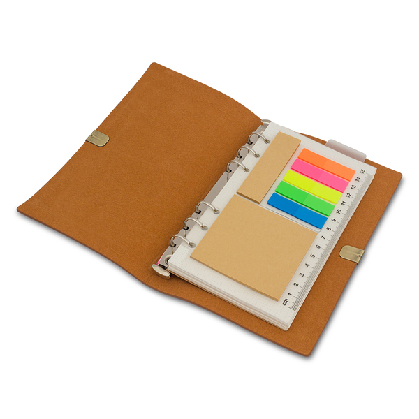 FORLI retro notebook with note cards, brown