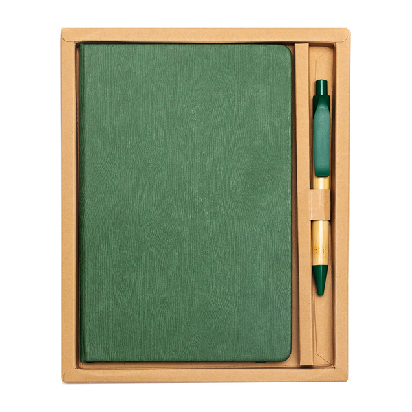 FOREST pen and notebook gift set, green
