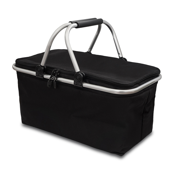 HURON insulated picnic basket, black