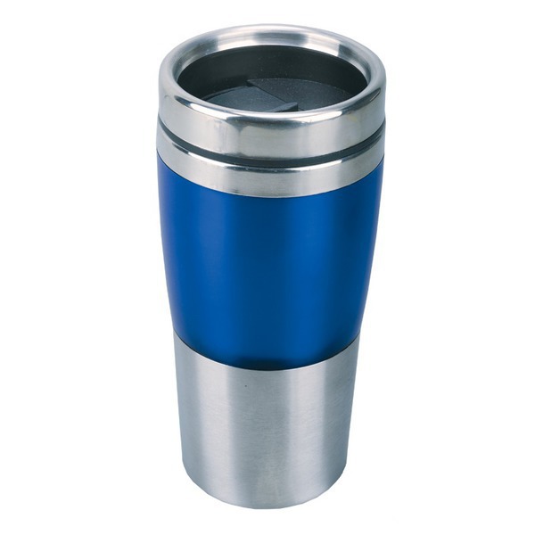 RESOLUTE thermo mug 380 ml,  blue/silver