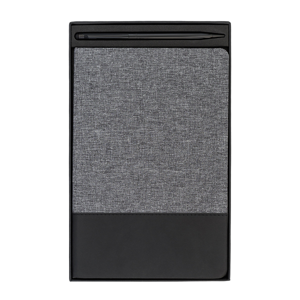 BERGAMI notepad and pen set, grey