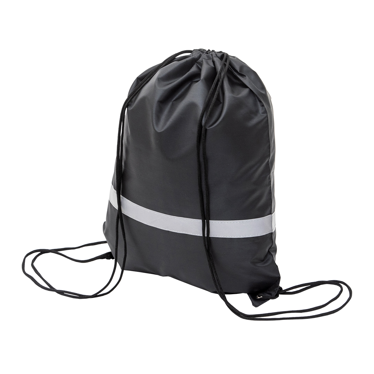 PROMO REFLECT retractable backpack with reflective strap, black