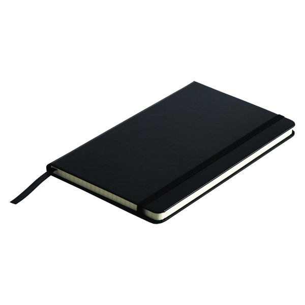 ASTURIAS notebook with squared pages 130x210 / 160 pages,  black