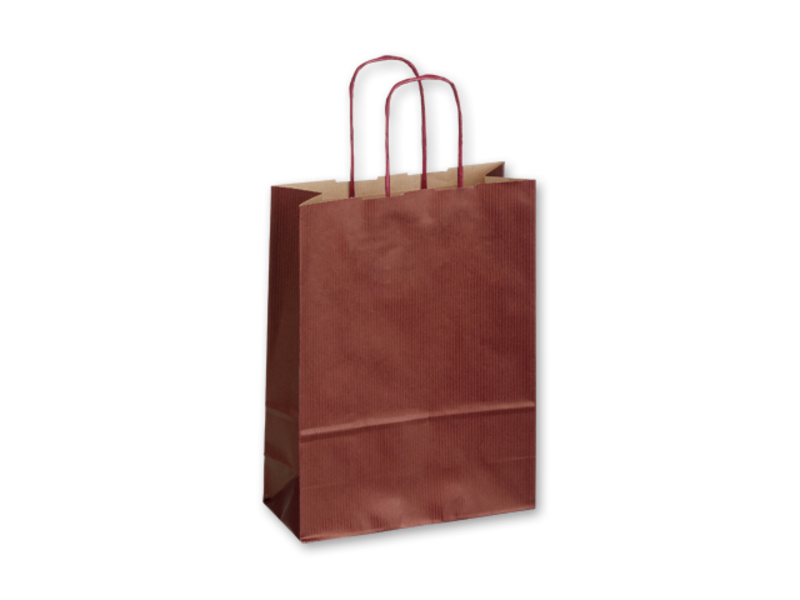 TWISTER BORDO I paper gift bag, 18x8x25 cm, Burgundy