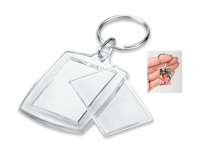 PICTURE plastic key ring, Transparent