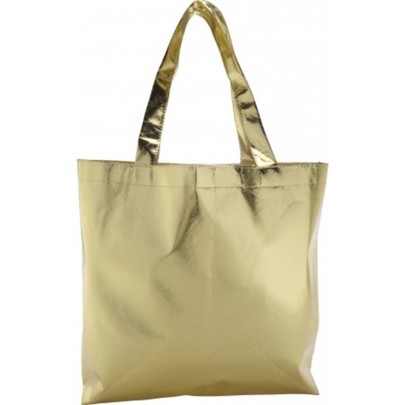 Nonwoven laminated shopping bag.